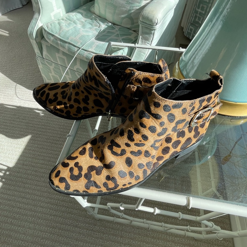 Madden Cheetah Print Booties. Great Condition - image 1
